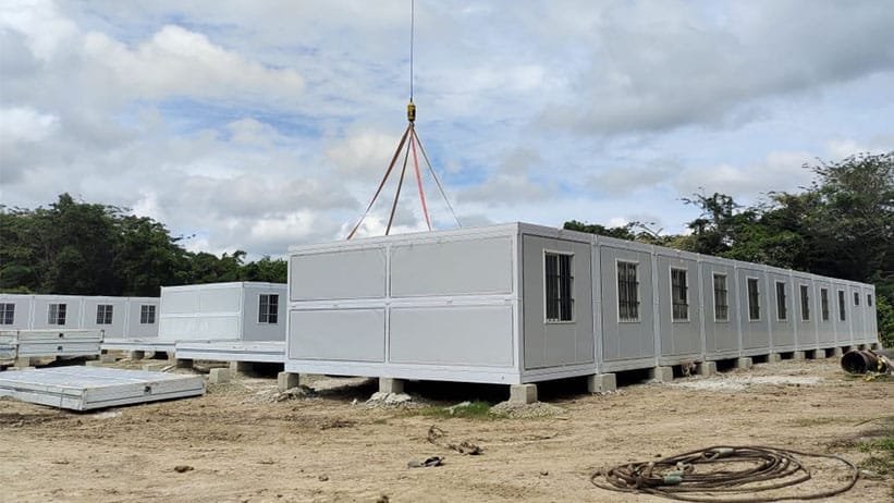 Foldable Container House Project for Mining Camp Indonesia