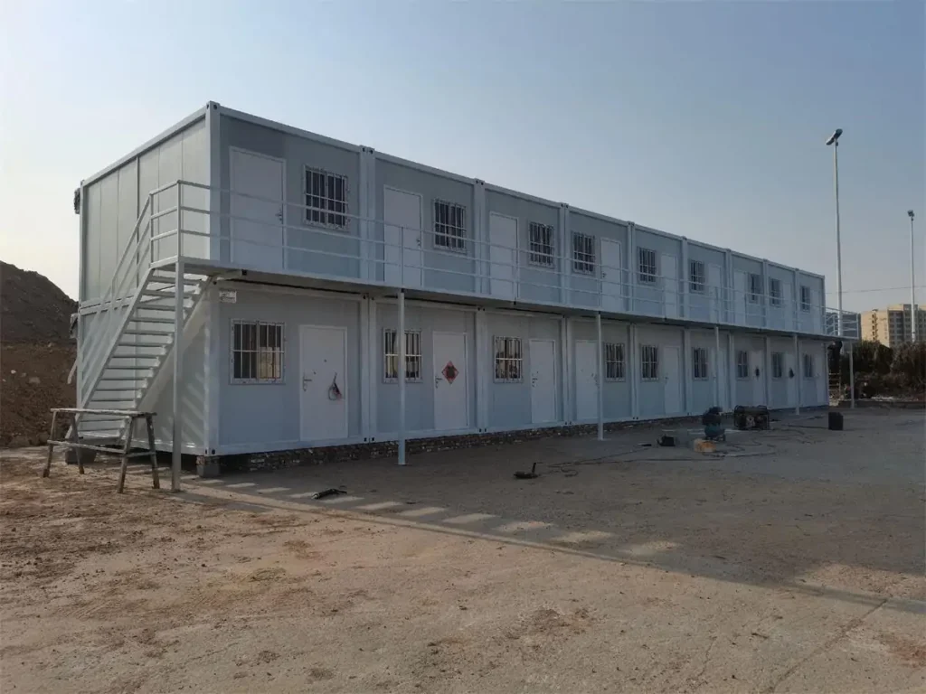 18 Units Prefabricated Detachable Container Houses for Construction Site Camp Tanzania